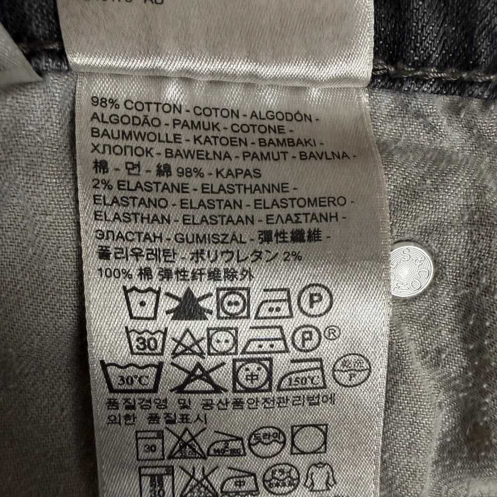 Levis 569 Loose Straight Jeans 34x32 Faded Black Denim 00569-0159
